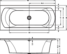 Изображение Акриловая ванна Riho Lima 180x80 R Акриловая ванна Riho Lima 180x80 R , изображение 7