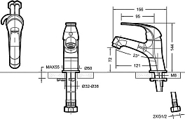 Смеситель Bravat Fit F1135188CP-RUS для раковины , изображение 2