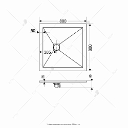 Фото Поддон для душа RGW Stone Tray ST-G 80х80