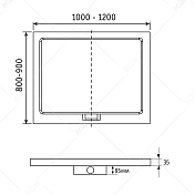 Изображение Поддон для душа RGW GWS-21 120х90 Поддон для душа RGW GWS-21 120х90 , изображение 3