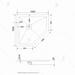 Фото Поддон для душа RGW Stone Tray ST/T-G 100х100