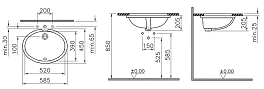 Изображение Раковина Vitra Arkitekt 6069B003-0012 60 см Раковина Vitra Arkitekt 6069B003-0012 60 см , изображение 4