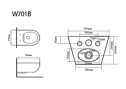 Изображение Биде подвесное Black&White Universe W-701B Биде подвесное Black&White Universe W-701B , изображение 2