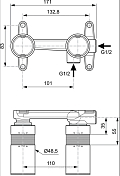 Изображение Скрытая часть Ideal Standard Built-in A1313NU Скрытая часть Ideal Standard Built-in A1313NU , изображение 2