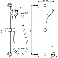 Фото Душевой гарнитур Ideal Standard IdealRain BD142XG