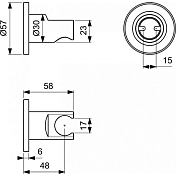 Изображение Настенный держатель Ideal Standard IdealRain BC806XG Настенный держатель Ideal Standard IdealRain BC806XG , изображение 4