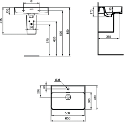 Фото Раковина Ideal Standard Strada II T300001 60 см