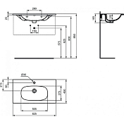 Раковина Ideal Standard Tesi T3509V3 80 см , изображение 6