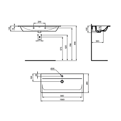 Фото Раковина Ideal Standard Connect Air E027401 100 см