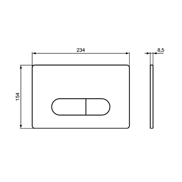 Кнопка смыва Ideal Standard Oleas R0117AC белый , изображение 2