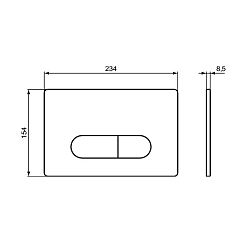 Фото Кнопка смыва Ideal Standard Oleas R0117AC белый