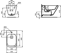 Изображение Биде подвесное Ideal Standard Tonic II K523601 Биде подвесное Ideal Standard Tonic II K523601 , изображение 4