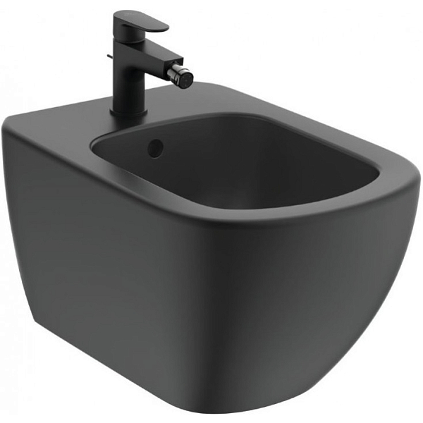 Биде подвесное Ideal Standard Tesi T3552V3 черный матовый , изображение 2