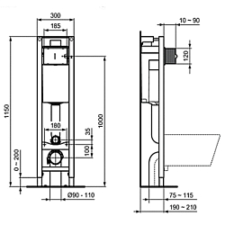 Фото Система инсталляции для унитазов Ideal Standard Prosys Eco Frame M E2332AC