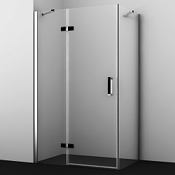 Фото Душевой уголок Wasserkraft Aller 10H06LBLACK MATT 120x80
