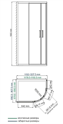 Фото Душевой уголок Wasserkraft Lippe 45S24 120х90