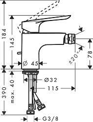 Фото Смеситель Hansgrohe Logis 71232000 для биде