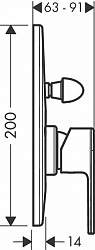 Фото Смеситель Hansgrohe Vernis Shape 71458670 для ванны с душем