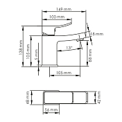 Смеситель Wasserkraft Aller 1063WHITE для раковины , изображение 3