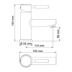Фото Смеситель Wasserkraft Main 4103 для раковины