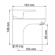 Смеситель Wasserkraft Leine 3503 для раковины , изображение 4