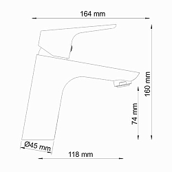 Фото Смеситель Wasserkraft Lippe 4503 для раковины