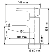 Смеситель Wasserkraft Vils 5603 для раковины , изображение 4