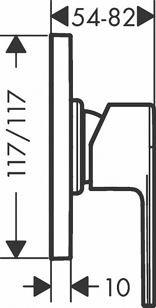 Смеситель Hansgrohe Vernis Shape 71658000 для душа , изображение 3