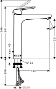 Смеситель Hansgrohe Logis 71162000 для раковины , изображение 2