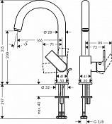Изображение Смеситель Hansgrohe Vernis Shape 71564000 для раковины Смеситель Hansgrohe Vernis Shape 71564000 для раковины , изображение 2