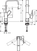Изображение Смеситель Hansgrohe Metropol 74511000 для раковины Смеситель Hansgrohe Metropol 74511000 для раковины , изображение 3