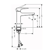 Изображение Смеситель Hansgrohe Metropol 32507700 для раковины Смеситель Hansgrohe Metropol 32507700 для раковины , изображение 2