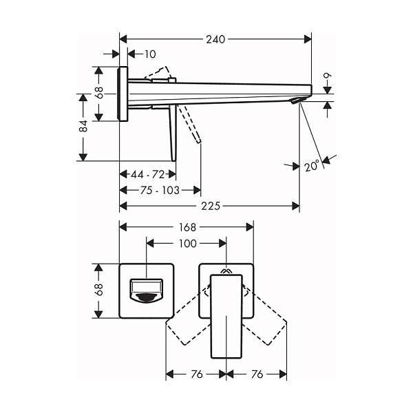 Смеситель Hansgrohe Metropol 32526000 для раковины , изображение 2