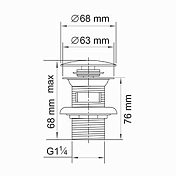 Изображение Донный клапан Wasserkraft A046 для раковины Донный клапан Wasserkraft A046 для раковины , изображение 2