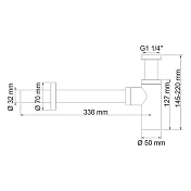 Изображение Сифон для раковины Wasserkraft A070 Сифон для раковины Wasserkraft A070 , изображение 2