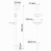 Изображение Душевая штанга Wasserkraft A063 Душевая штанга Wasserkraft A063 , изображение 3