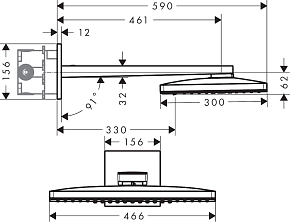 Фото Верхний душ Hansgrohe Rainmaker Select 24005600