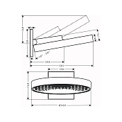 Изображение Верхний душ Hansgrohe Rainfinity 26230700 Верхний душ Hansgrohe Rainfinity 26230700 , изображение 2
