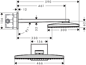 Фото Верхний душ Hansgrohe Rainmaker Select 24007400