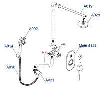 Изображение Душевой комплект Wasserkraft Main A14129 Душевой комплект Wasserkraft Main A14129 , изображение 10
