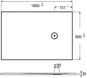 Фото Поддон для душа Jacob Delafon Singulier E67030-SHM 190х90 белый