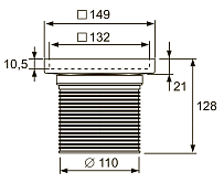 Изображение Решетка TECE TECEdrainpoint S Plate 3660011 15 см Решетка TECE TECEdrainpoint S Plate 3660011 15 см , изображение 3