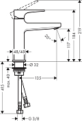 Изображение Смеситель Hansgrohe Metropol 32507000 для раковины Смеситель Hansgrohe Metropol 32507000 для раковины , изображение 4