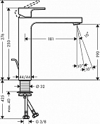 Смеситель Hansgrohe Vernis Shape 71562670 для раковины , изображение 2