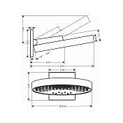 Изображение Верхний душ Hansgrohe Rainfinity 26234990 Верхний душ Hansgrohe Rainfinity 26234990 , изображение 3