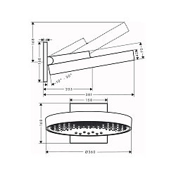 Фото Верхний душ Hansgrohe Rainfinity 26234990