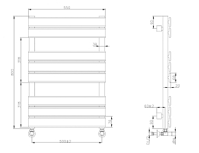 Фото Полотенцесушитель водяной Boheme Venturo 50x80 белый