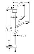 Душевой гарнитур Hansgrohe Crometta 26652400 , изображение 4