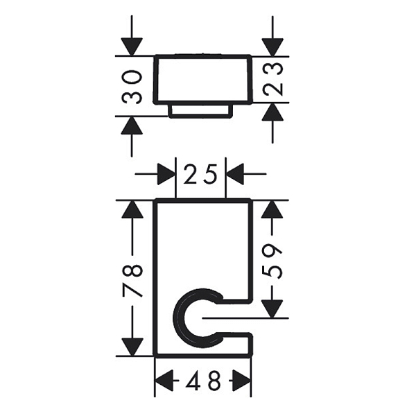 Настенный держатель Hansgrohe Porter E 28387000 , изображение 2