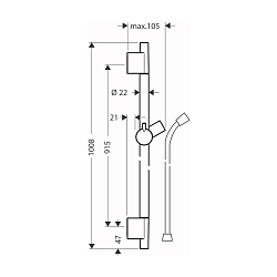 Фото Душевая штанга Hansgrohe Unica 28631700